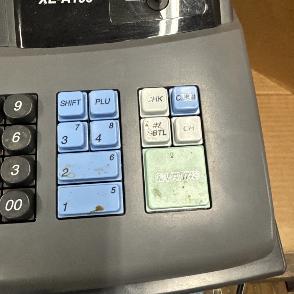 Sharp XE-A106 Electronic Cash Register With Operator & Drawer Key TESTED WORKS!