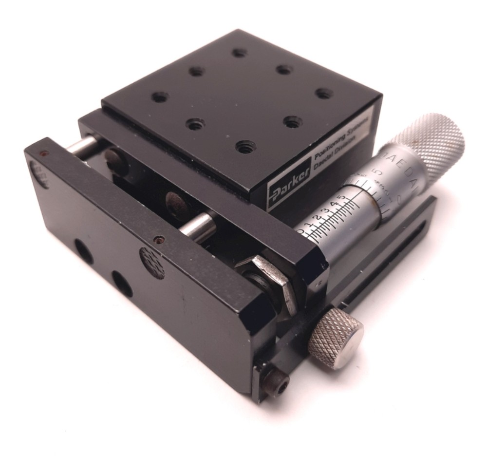 Parker CR4052 Cross Roller Positioning Stage 6-32 Mounting, Imperial Micrometer