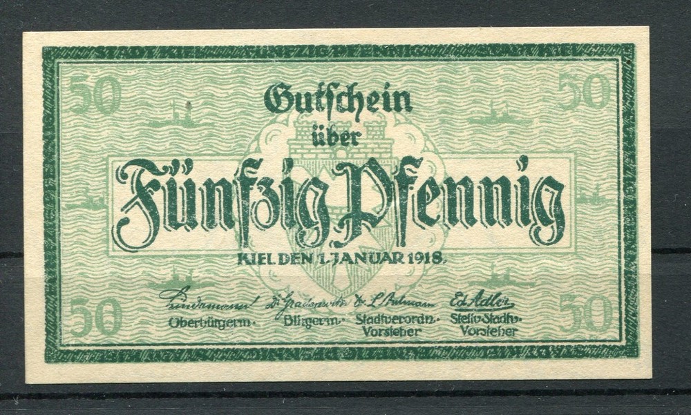Kiel 50 Pfennig Emergency Money