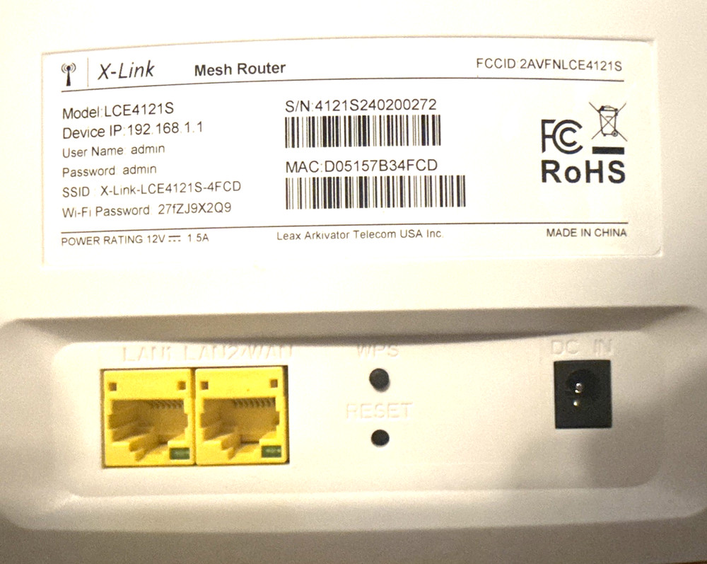X-LINK Mesh Router LCE4121S white New