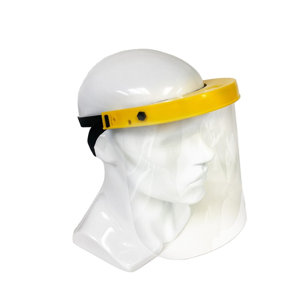 Reusable Safety Clear Face Shield with Protective Brow Guard - ANSI/CE Certified