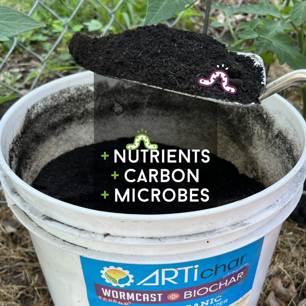 ARTi Biochar Wormcast - 2 gallons