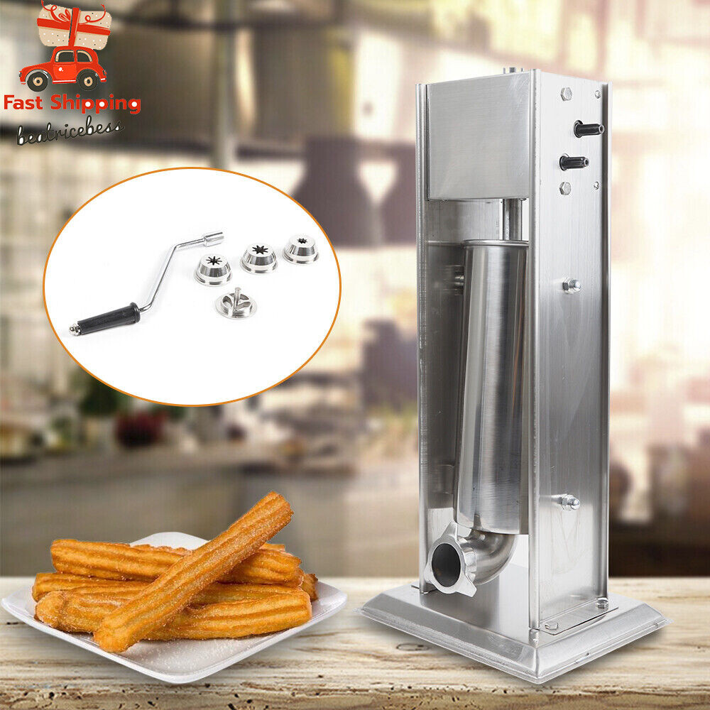 5L Stainless Home Vertical Manual Spanish Donuts Churrera Churros Machine Maker