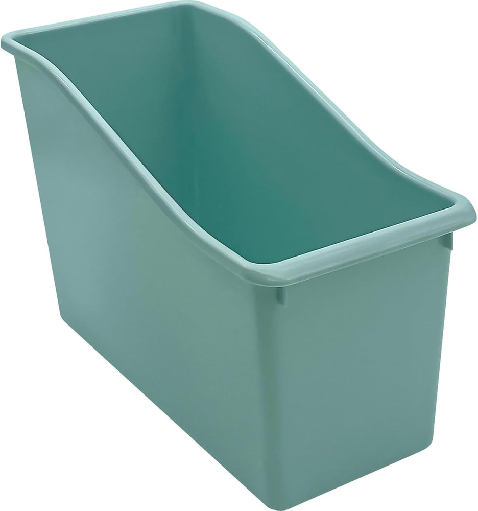 Plastic Book Bin, Calming Blue