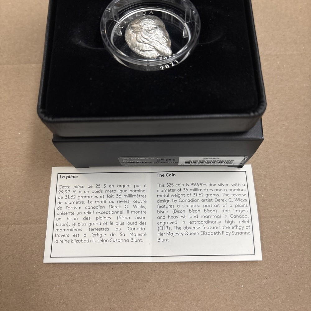 2021 $25 Bold Bison - Pure Silver Coin