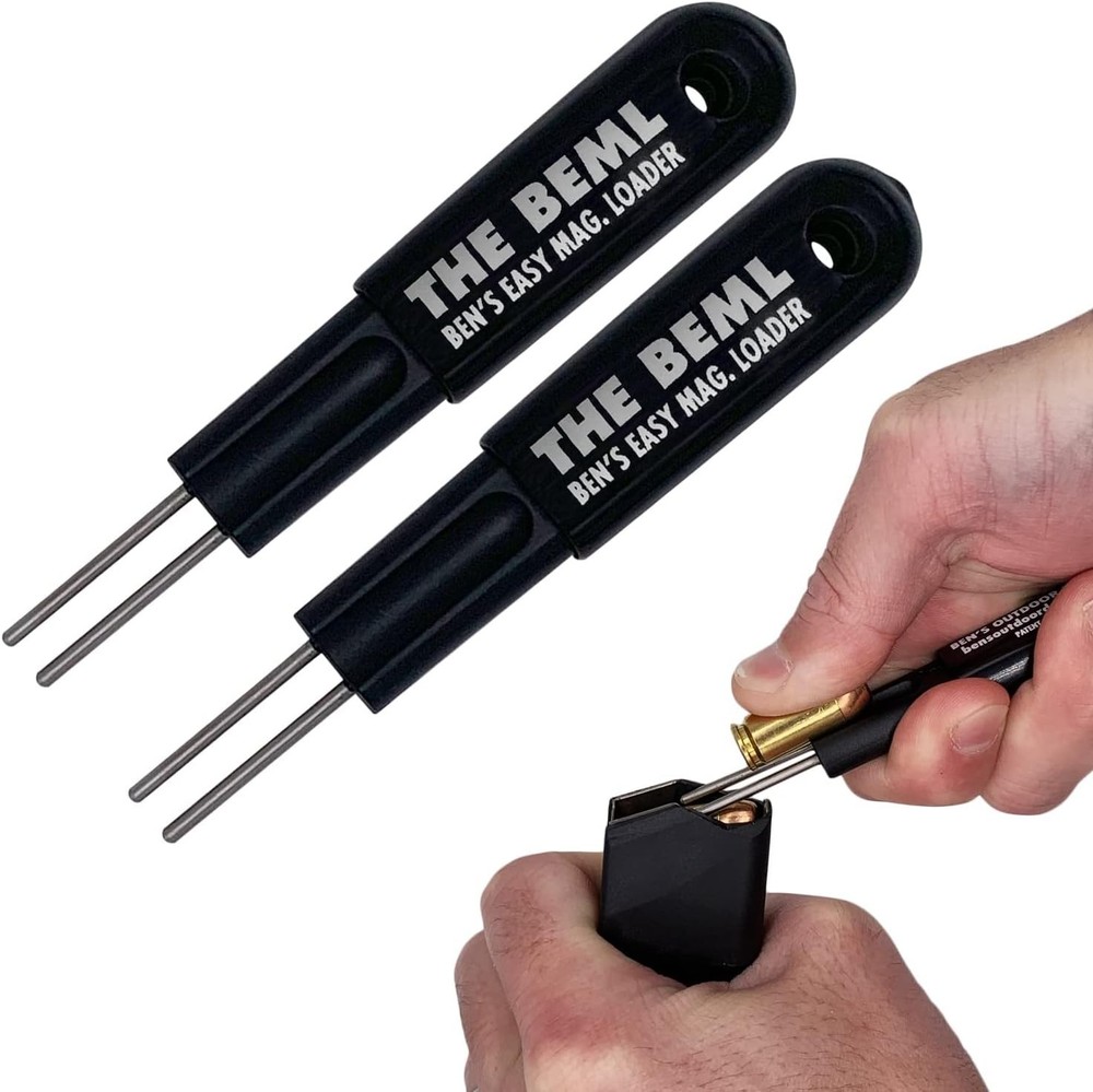 Durable Stainless Steel Magazine Loader - 2-Pack for Easy One-Hand Loading