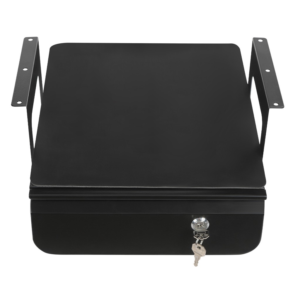 11.5 × 14.3in Lockable Under Desk Pull-Out Sliding Storage Drawer