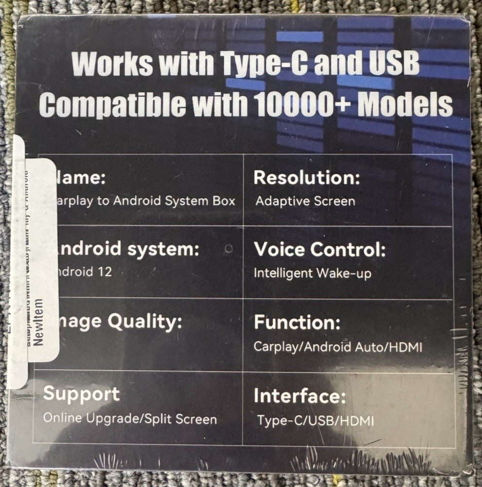 Wireless Car Play Adapter Android Auto - no usb dongle