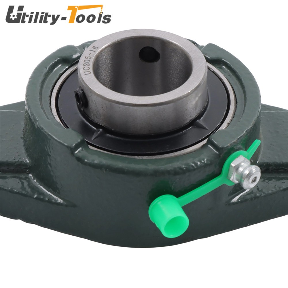 10Pcs UCFL205-16 Pillow Block Flange Bearing 1" Bore Size 2 Bolt Solid Base
