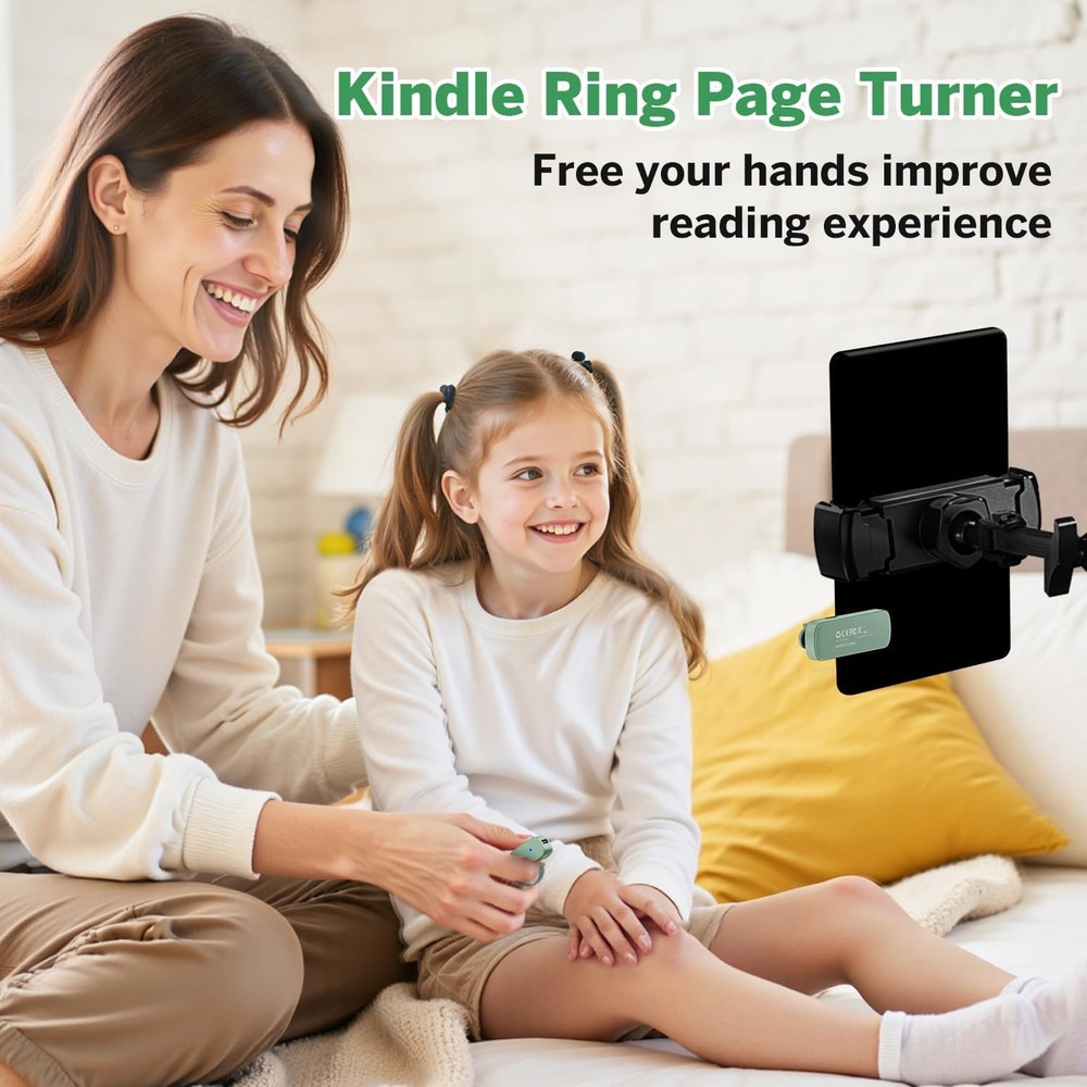 Remote Page Turner For Kindle Ring Hands-Free Reading E-Reader Tablet & Phone