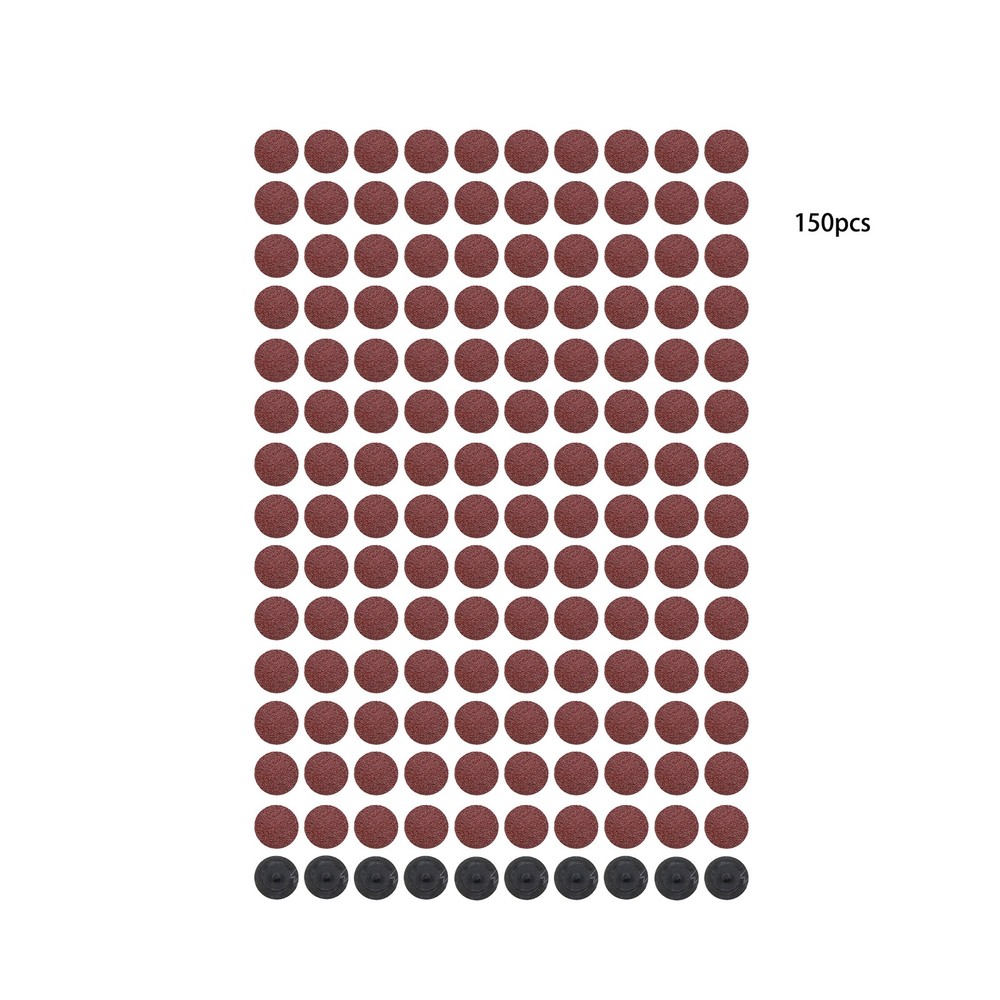 150 Pcs 2 Inch Torque Sanding Discs 36 Grit Roll Lock Die Grinder Sanding Discs