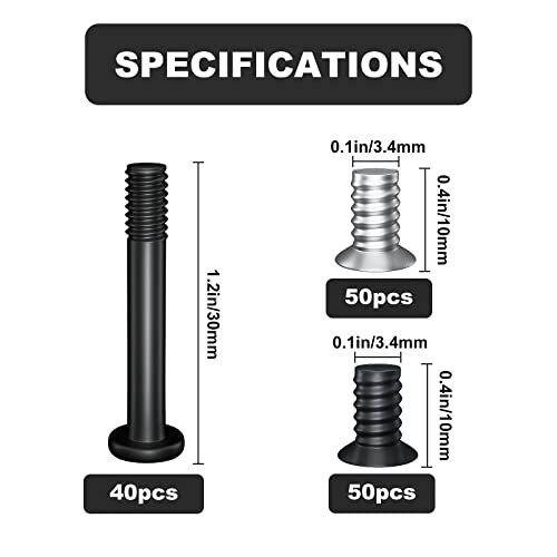Zmbroll PC Computer Case Cooling Fan Screws Cross Recessed Head Self Tapping