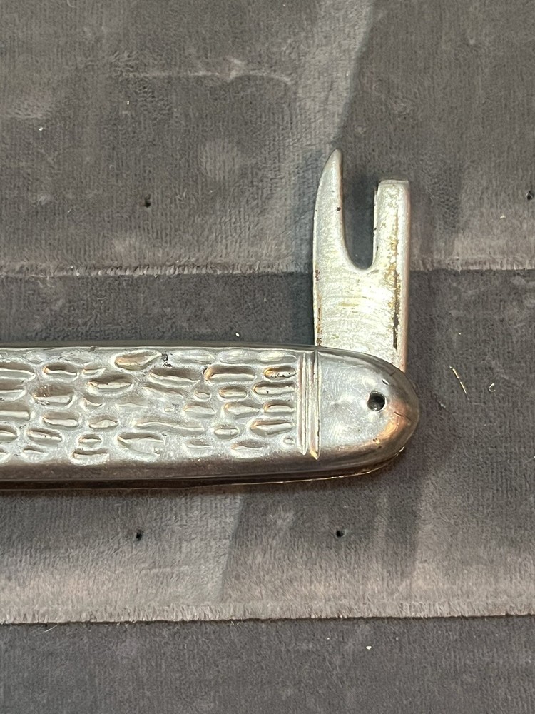 VINTAGE SILVER CAMP KNIFE 3 Blade