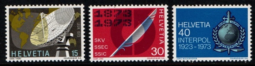 Switzerland 1973 Publicity issue Events SG844-46 MNH