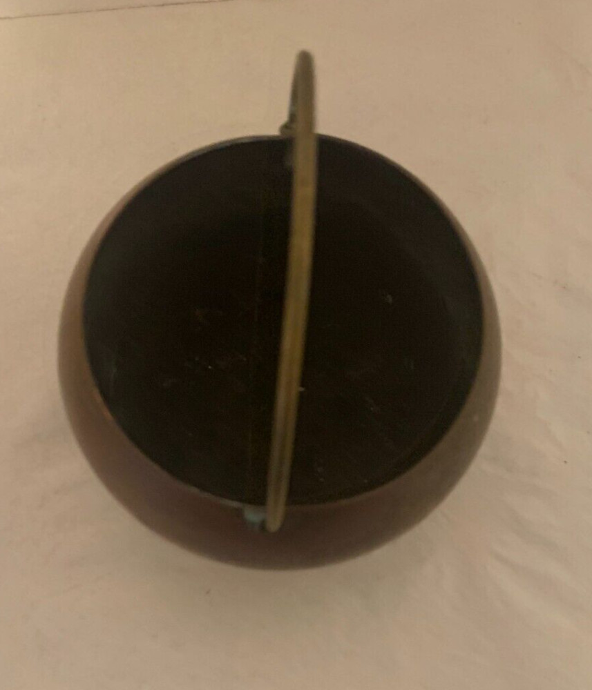 Mini Copper Couldron with Handle 11" Round 2.5" High