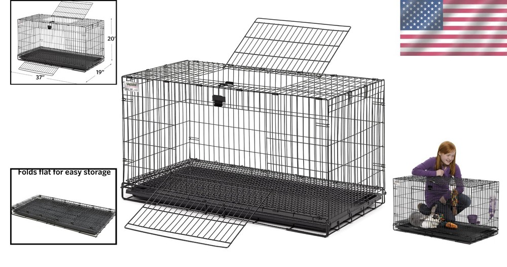 Durable Metal Rabbit Cage - Easy Assembly, Quick Clean