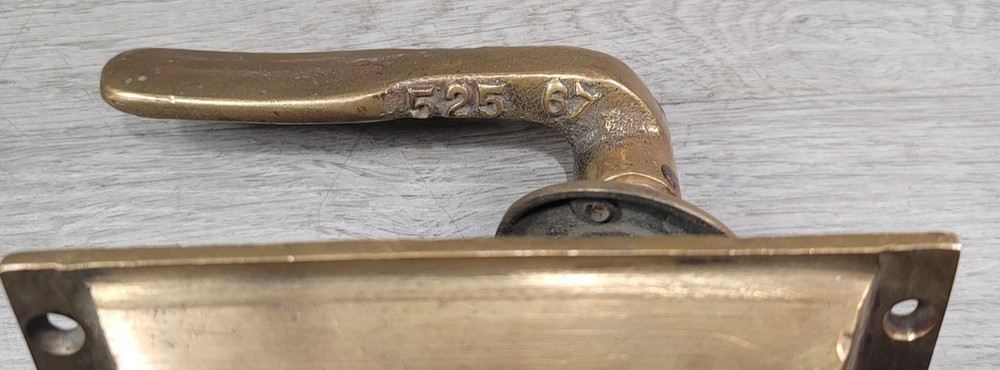 Antique Rim Lock Set Solid Brass Privacy Slide Bolt