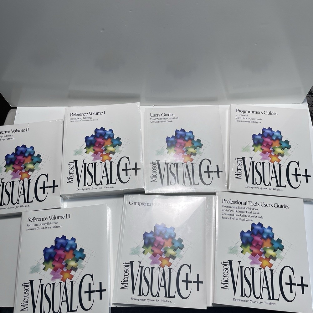 1993 MICROSOFT VISUAL C++ PROFESSIONAL EDITION BOOK SET SEALED DISKS