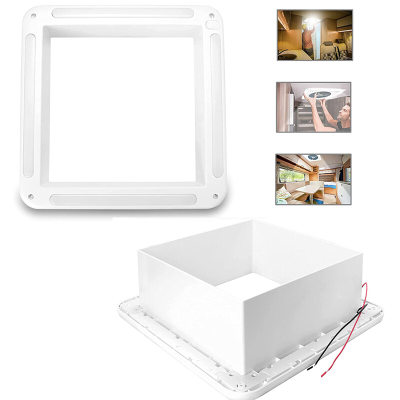 14'' 12V RV Roof Vent Air Max LED Fan Remote 10 Speed Camper Rain Sensor USA