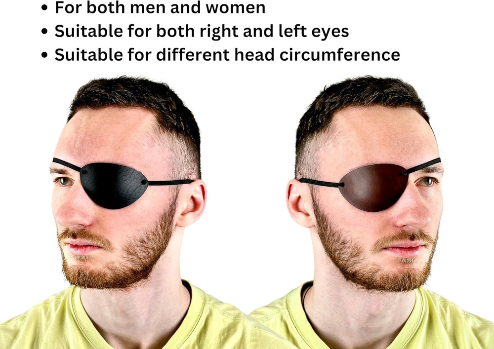Leather Eye Patch, Eye Patch, Man Eye Patch, Woman Eye Patch, Slim Eye Patch, Ey
