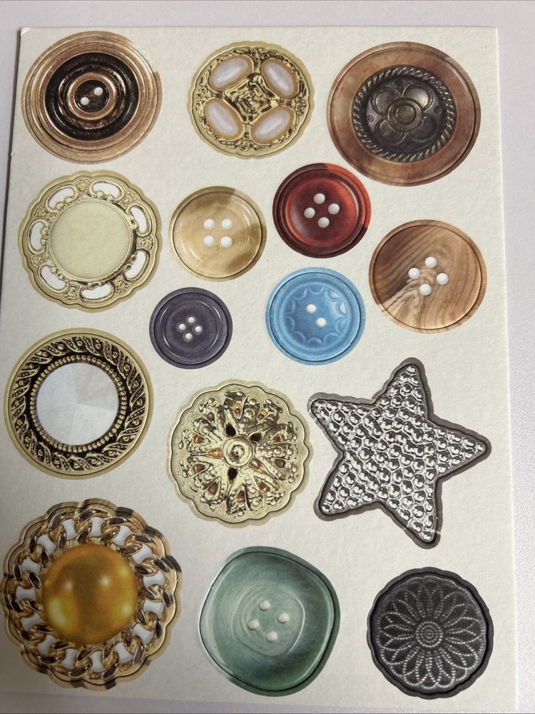 Chipboard Buttons Over 60 Pieces