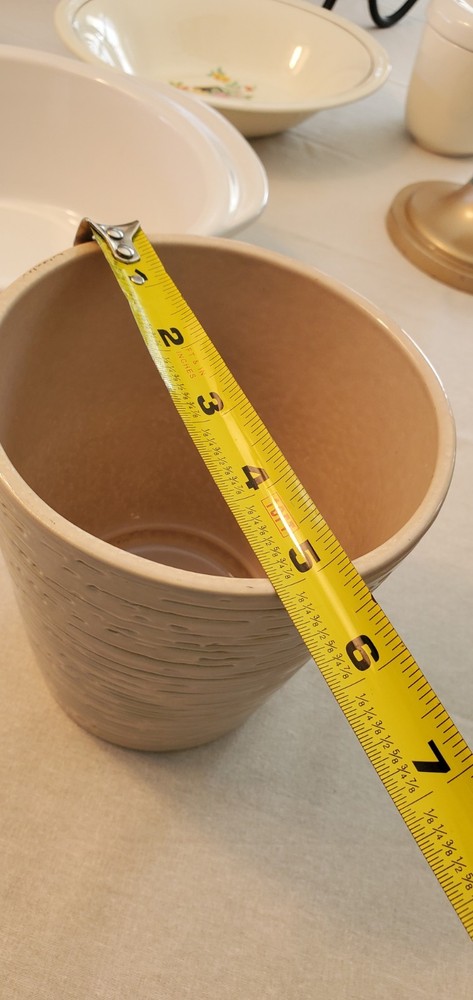 Light Tan Textured Ceramic Planter Pot