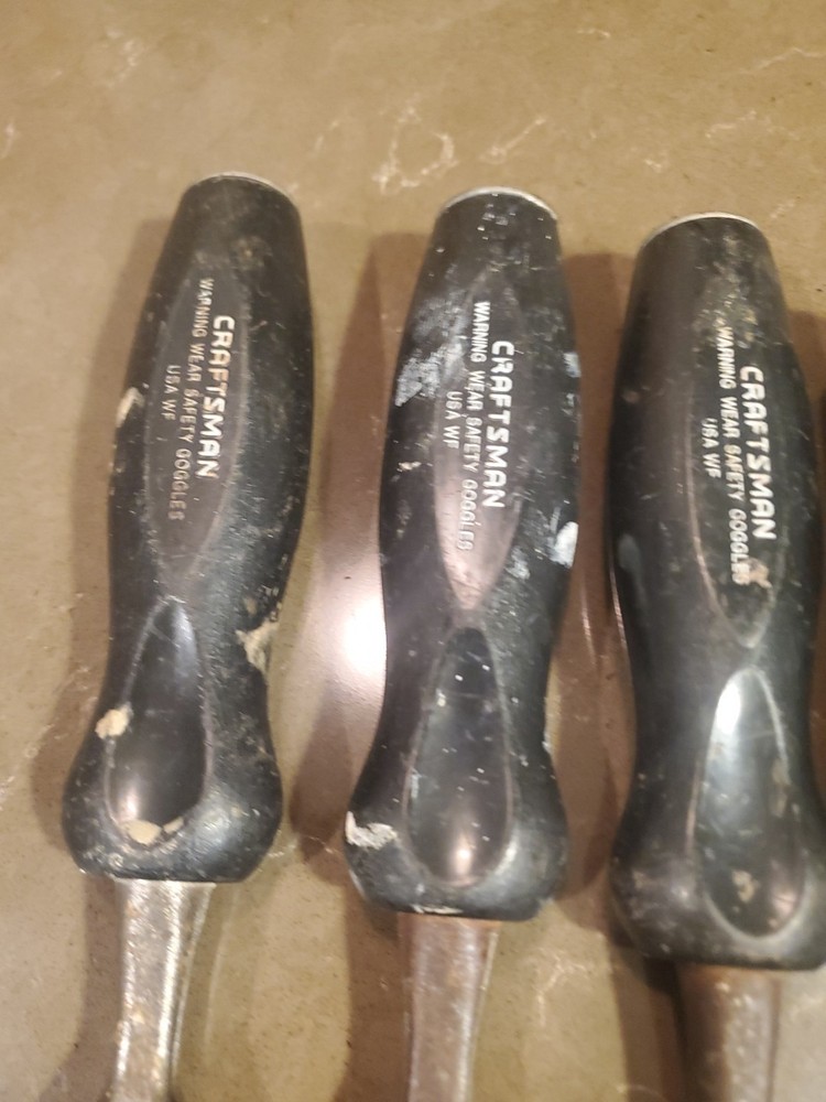 Vintage Craftsman Wood Chisel Lot