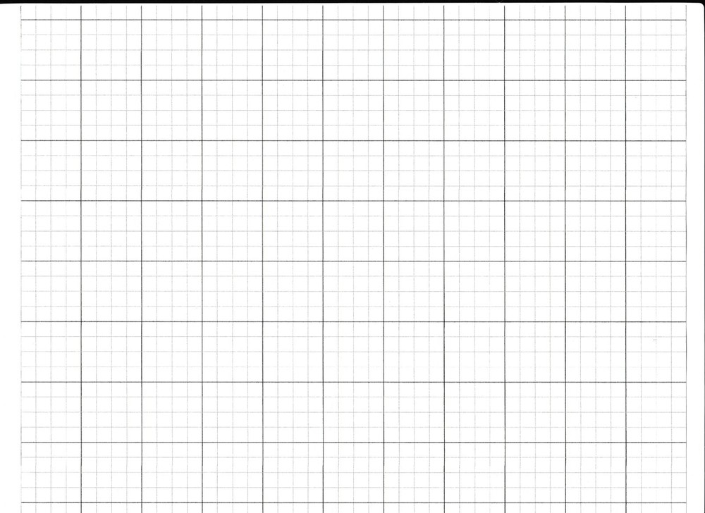 10 Pack Large Sheet Format 1/4" Graph Paper 36" x 24" Black