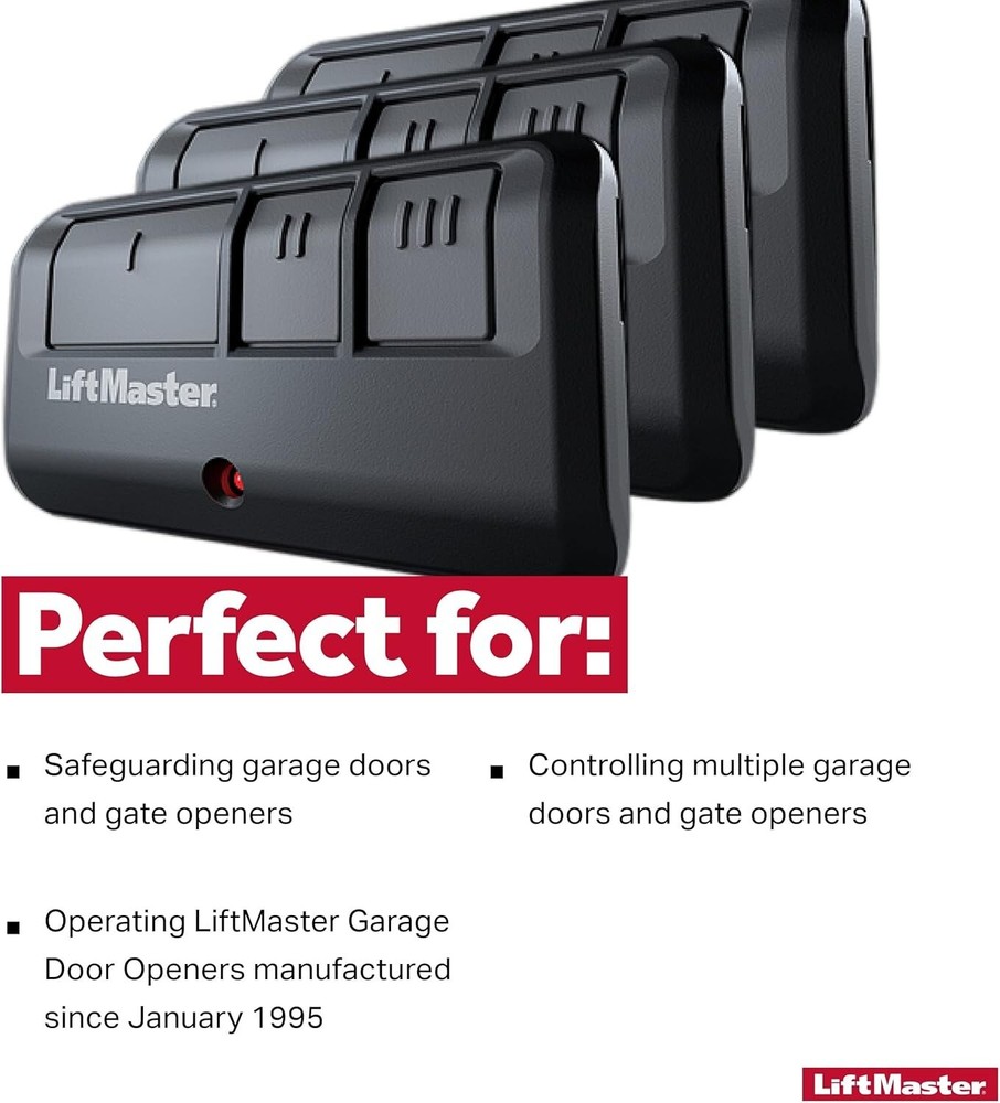 LiftMaster 893Max Security+ 2.0 3-Button Door Operator Remote Control with Visor