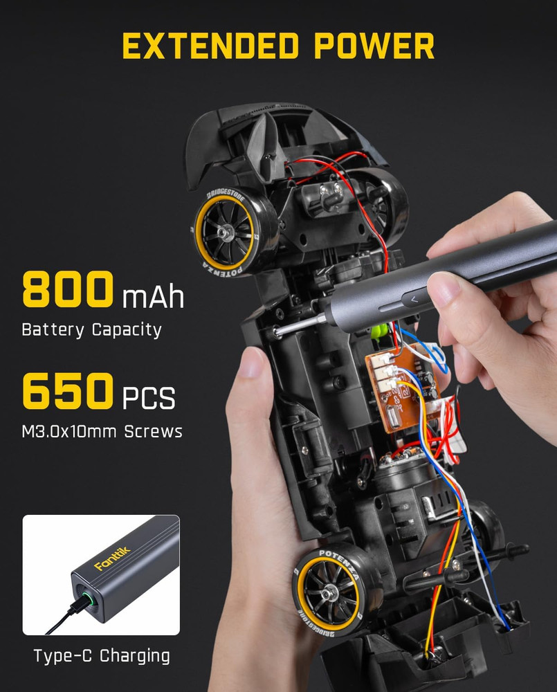 Fanttik E2 Max Mini Cordless Electric Screwdriver with 50 Magnetic Bits