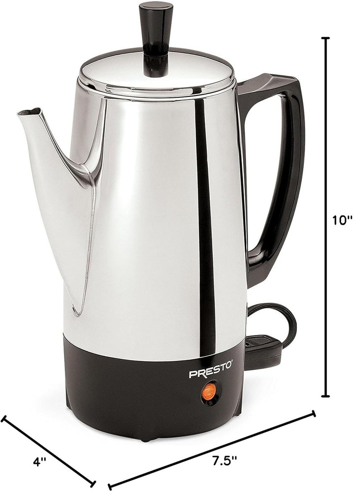 02822 6-Cup Stainless-Steel Coffee Percolator