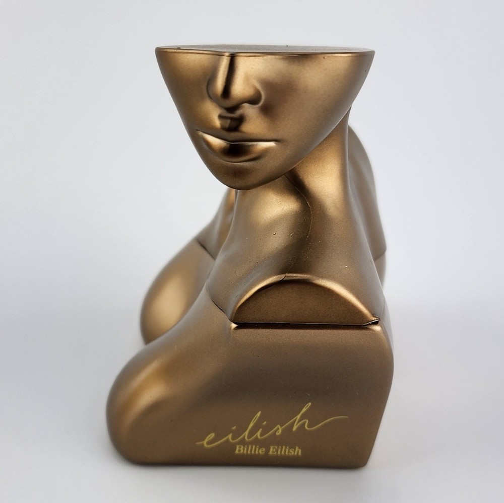 * EMPTY * Billie Eilish Eilish No. 1 Empty Bottle 1.7 oz Gold Statue with Box
