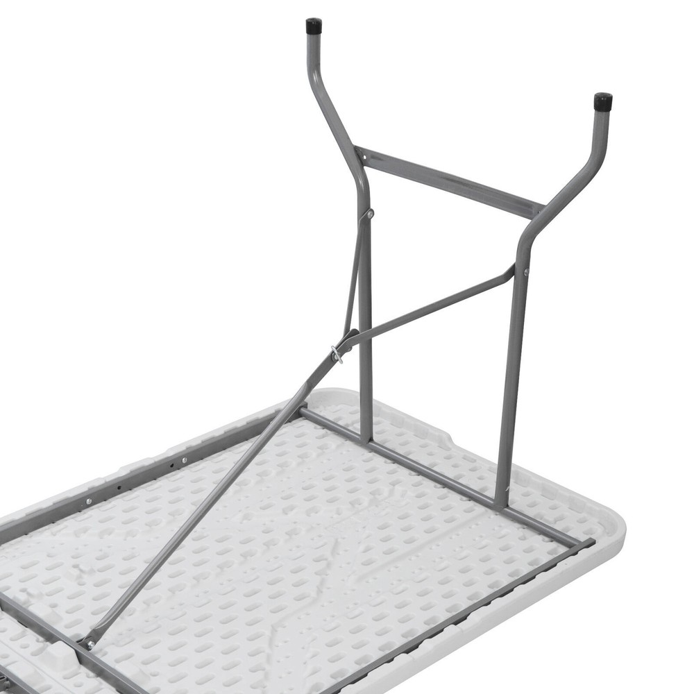 2X 6' Folding Table Plastic Fold-in-Half Picnic Table w/ Handle Rectangular