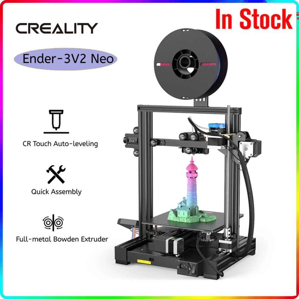 Creality Ender-3 V2 Neo 3D Printer 32-bit Silent Mainboard CR-Touch Auto Level
