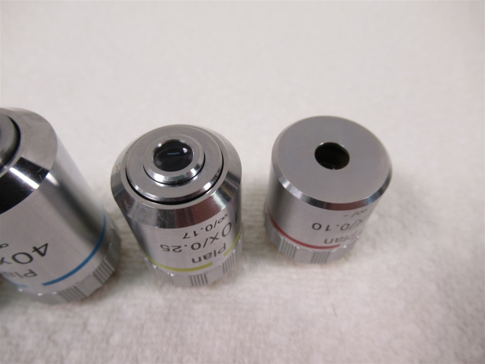 Micros Microscope Plan Objective Lenses Set of 4 100x 40x 10x 4x