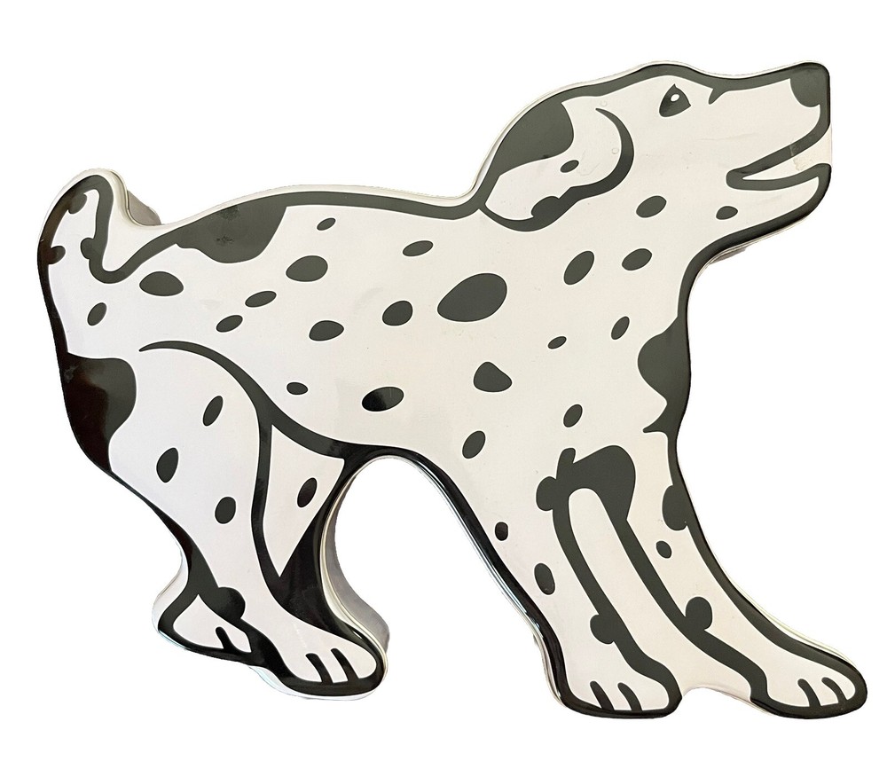 Dalmatian Pup Shaped Dog Original Snack Tin EMPTY 2017