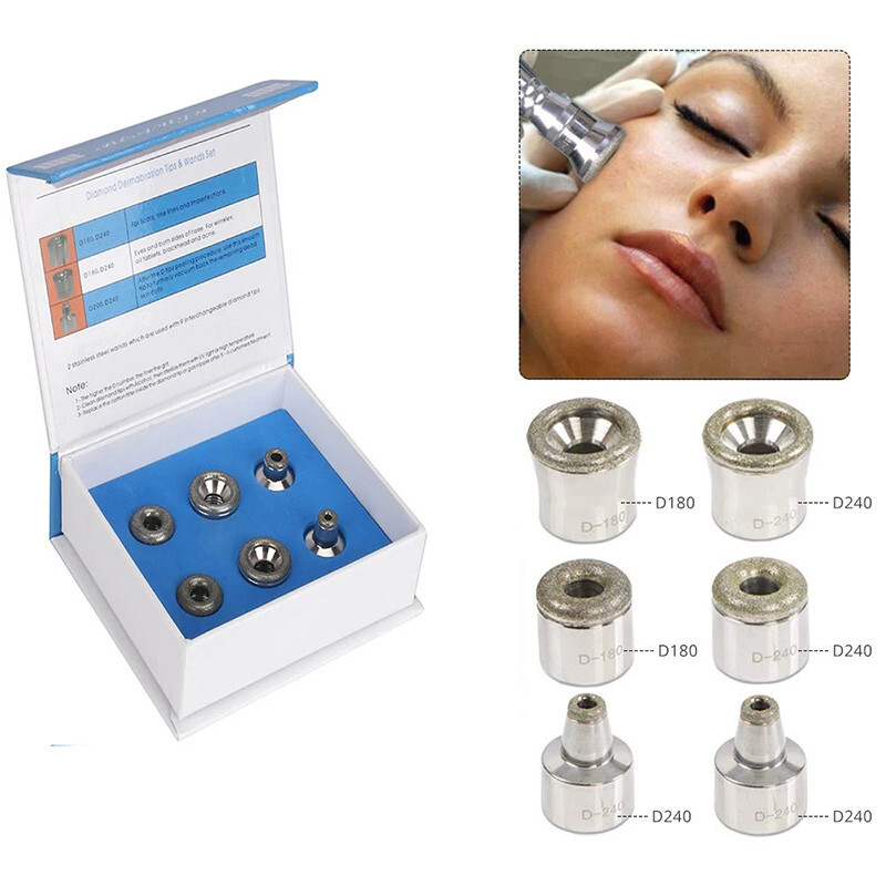 6 PCS Replacement Dermabrasion Tip Diamond Microdermabrasion Beauty Tools