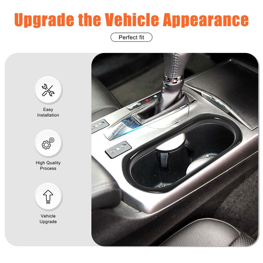 ABS Gloss Black Central Control Water Cup Frame Trim For Acura RDX 2013-2017