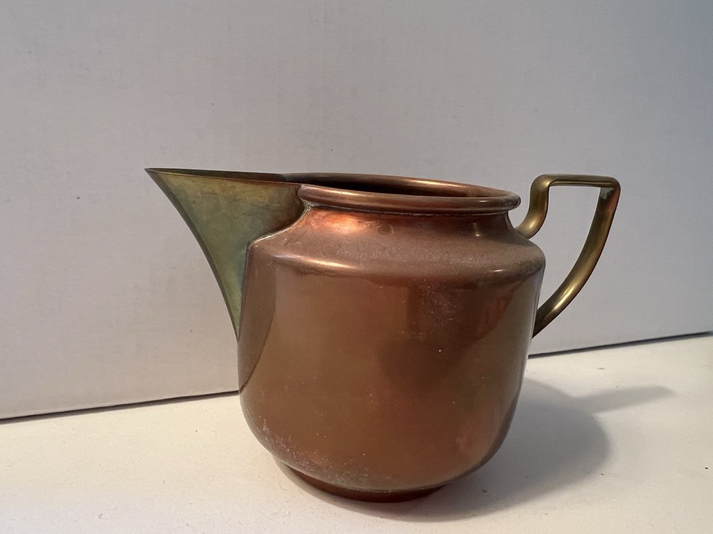 Vintage Copper Plated Sugar And Creamer Set - Unknown Origin