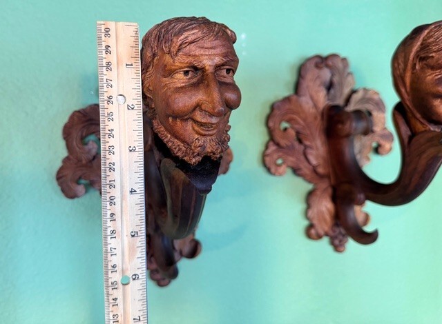 Architectural Carved Heads COAT HOOKS