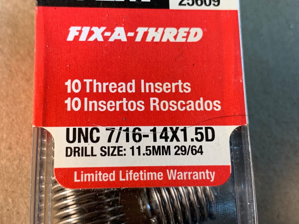 OEM TOOLS 25609 7/16" Fix-A-Thread Repair Kit - 10 Thread Inserts - FREE SHIP