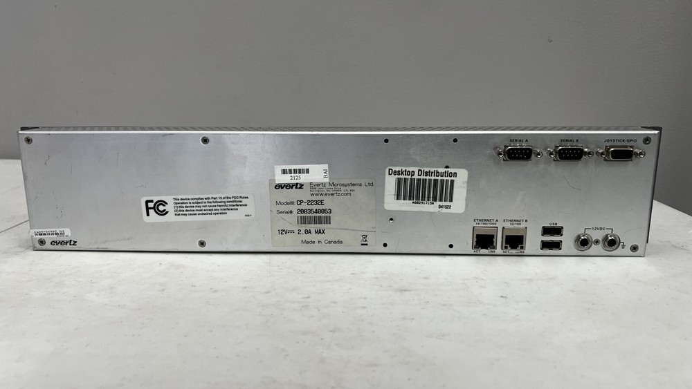 EVERTZ CONTROL PANEL CP-2232E