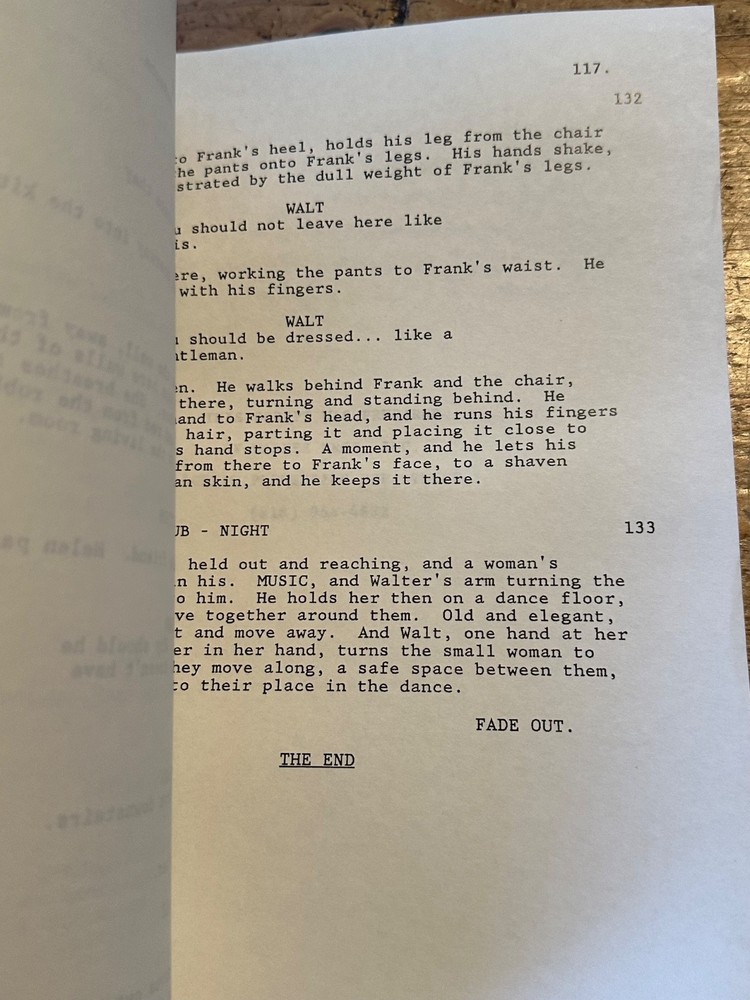 Wrestling Ernest Hemingway MOVIE ORIGINAL SCREENPLAY SCRIPT
