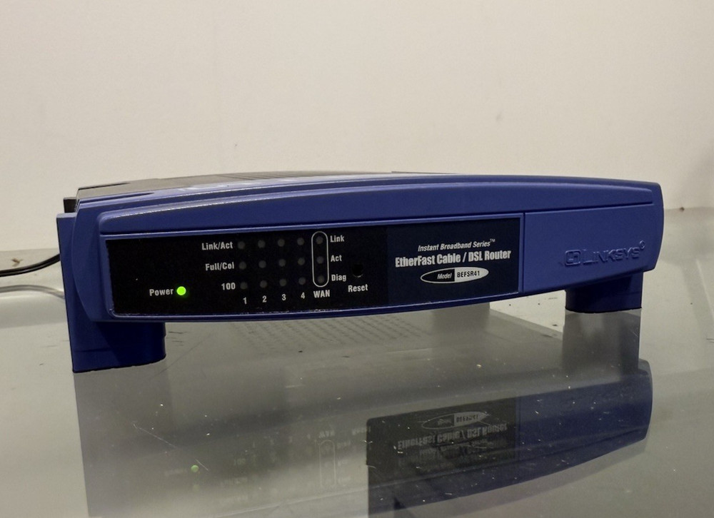 Linksys BEFSR41 v.2 EtherFast Wired Cable/DSL Router Preowned OEM Adapter