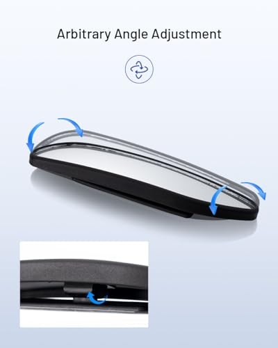 Blind Spot Mirror, 5" Wide Horizontal Viewing Angle, Side Longer Rectangle