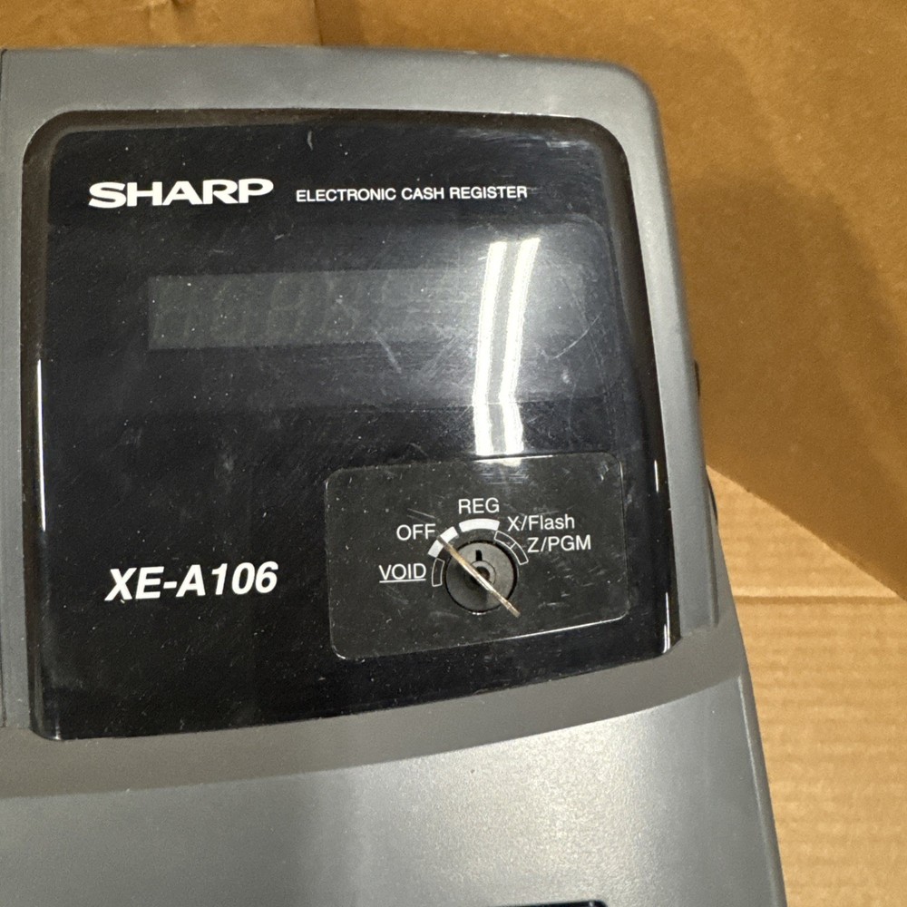 Sharp XE-A106 Electronic Cash Register With Operator & Drawer Key TESTED WORKS!