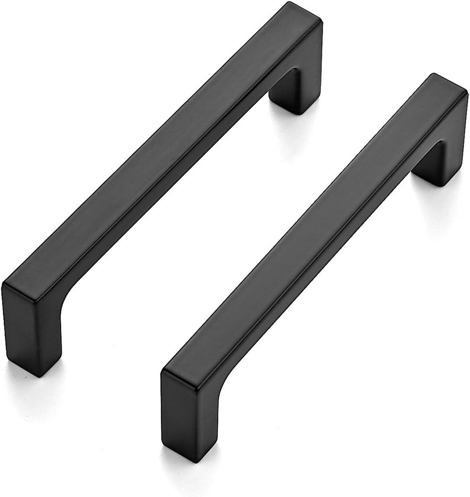 30 Pack Solid 3-3/4 Inch Kitchen Square Cabinet Handles Matte Black Pulls