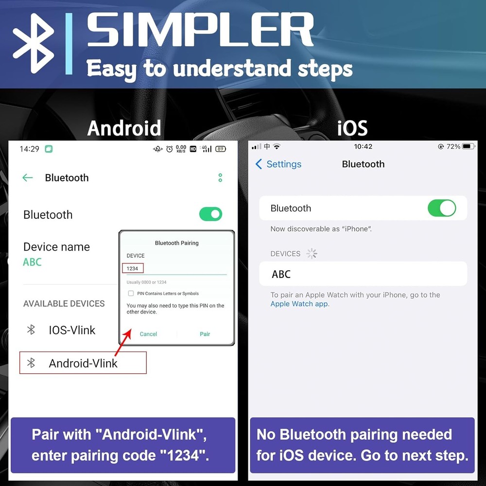 Vgate iCar Pro 2S OBD2 Scanner Bluetooth Iphone & Android Scan Car Code Reader