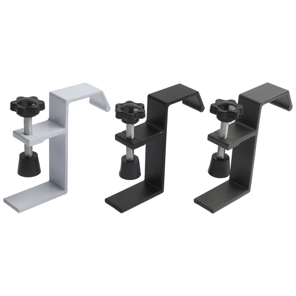 Compact Design Adjustable Clamp Hooks Set of 3 for Desktop Organization