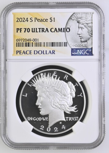 2024 S Peace $1 PF 70 UC